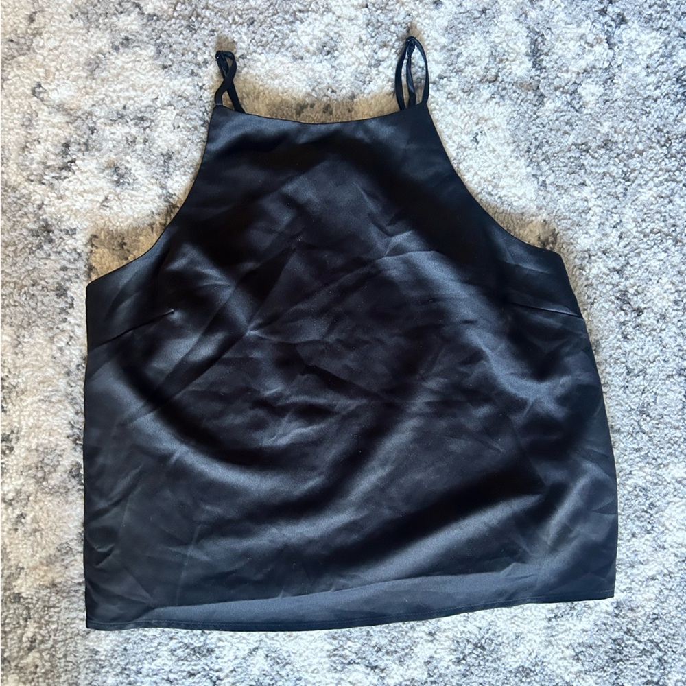 Dynamite Black Silk Tank Top